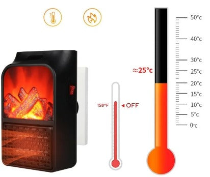 Calefactor chimenea con mando 800 Watts - additional image 1