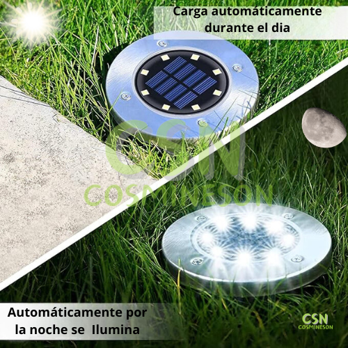 Luces Solares para Jardín 2pcs 8LED